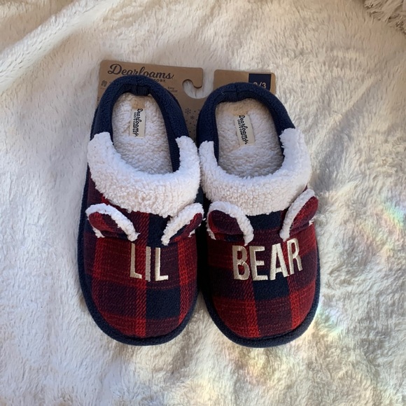 Kid’s slippers, Plaid print, NWT - Picture 1 of 3